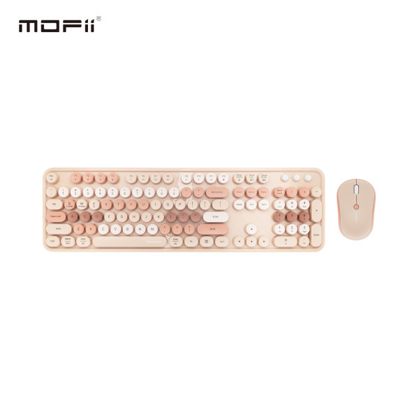 MOFII WL SWEET DM RETRO set tastatura i miš u MILK TEA boji slika 2