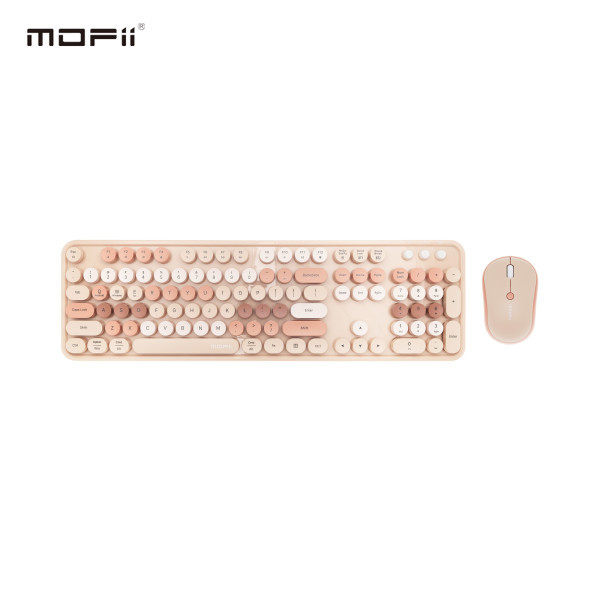 MOFII WL SWEET DM RETRO set tastatura i miš u MILK TEA boji slika 1