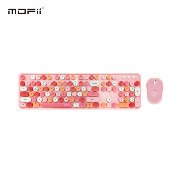 MOFII WL SWEET DM RETRO set tastatura i miš u PINK boji slika 1