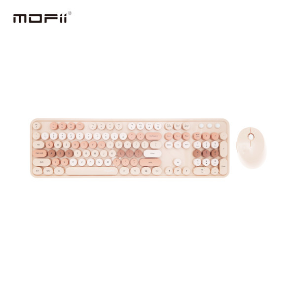 MOFII WL SWEET RETRO set tastatura i miš u MILK TEA boji slika 2