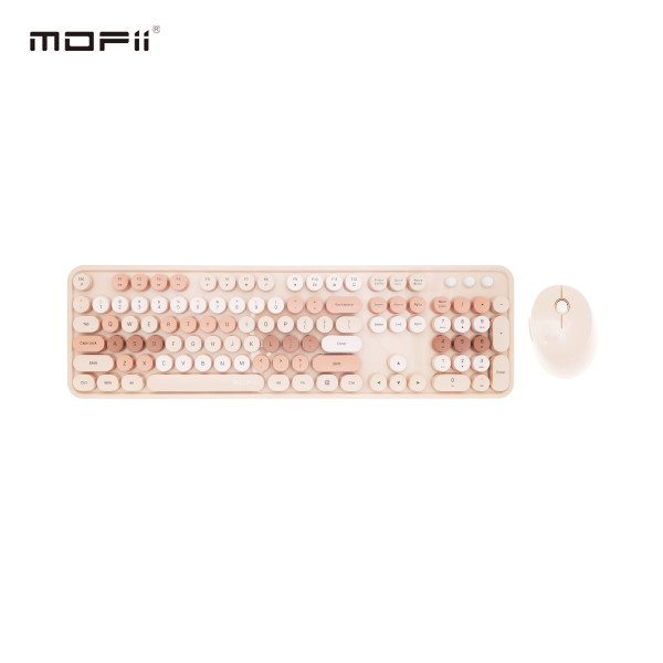 MOFII WL SWEET RETRO set tastatura i miš u MILK TEA boji slika 1