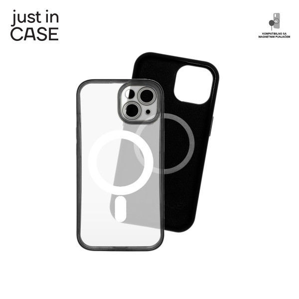 2u1 Extra case MAG MIX PLUS paket CRNI za iPhone 15 slika 4