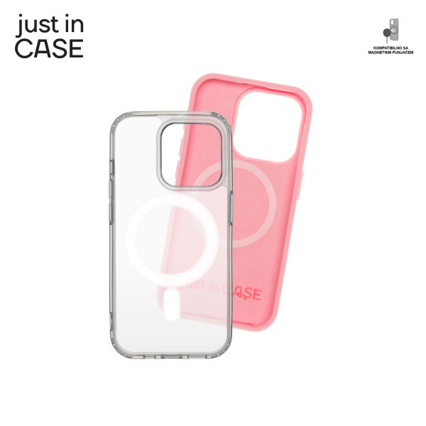 2u1 Extra case MAG MIX PLUS paket PINK za iPhone 15 Pro slika 4