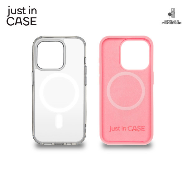 2u1 Extra case MAG MIX PLUS paket PINK za iPhone 15 Pro slika 3