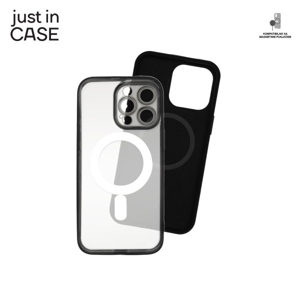 2u1 Extra case MAG MIX PLUS paket CRNI za iPhone 15 Pro Max slika 4