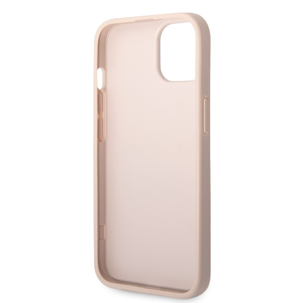 GUESS maska za iPhone 15 LEATHER 4G METAL LOGO PINK slika 4