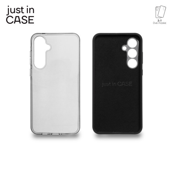 2u1 Extra case MIX paket maski za telefon Samsung Galaxy A55 CRNI slika 3