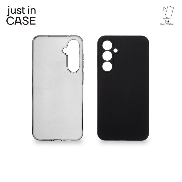 2u1 Extra case MIX paket maski za telefon Samsung Galaxy A55 CRNI slika 1