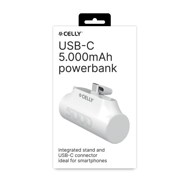 CELLY Power Bank Compact od 5000mAh eksterna baterija u BELOJ boji slika 4