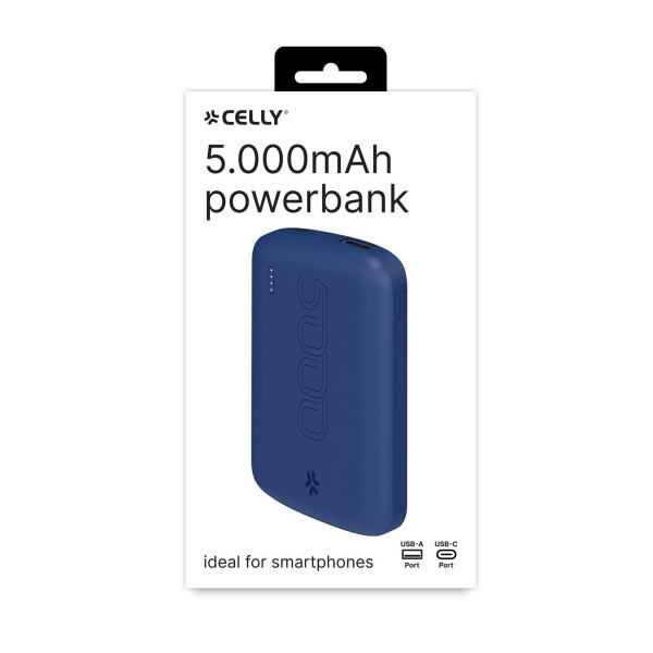 CELLY Power bank od 5000mAh eksterna baterija u PLAVOJ boji slika 3