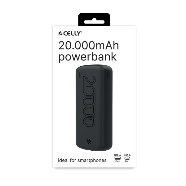 CELLY Power bank od 20000mAh eksterna baterija u CRNOJ boji slika 3