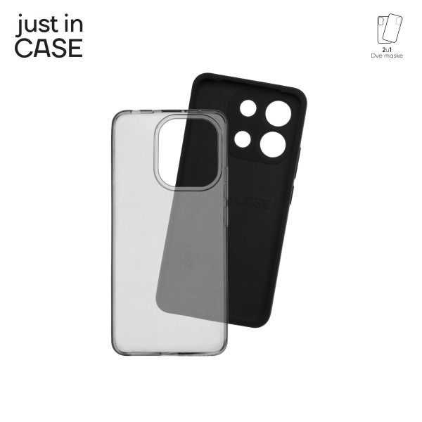 2u1 Extra case MIX paket maski za telefon Redmi Note 13 CRNI slika 4