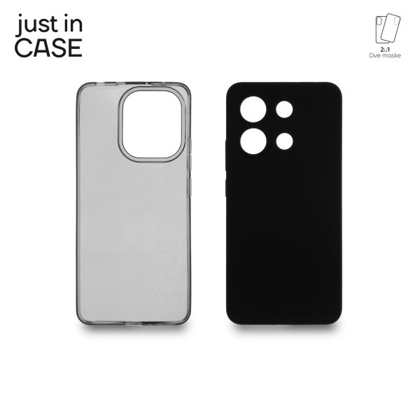 2u1 Extra case MIX paket maski za telefon Redmi Note 13 CRNI slika 1