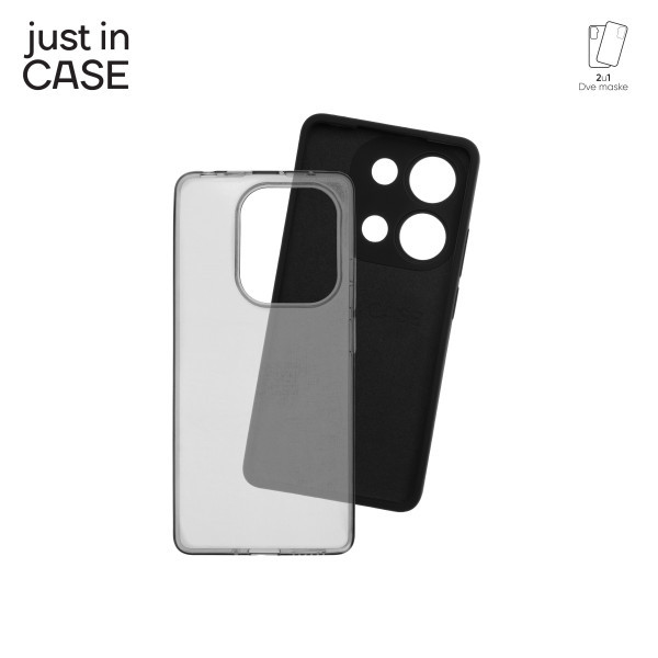 2u1 Extra case MIX paket maski za telefon Redmi Note 13 Pro 4G CRNI slika 4