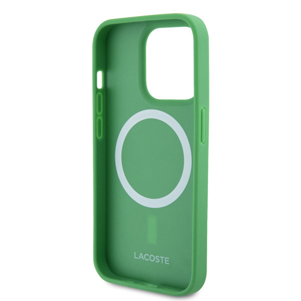 LACOSTE MAGSAFE maska za iPhone 15 Pro WOVEN LOGO GREEN slika 4
