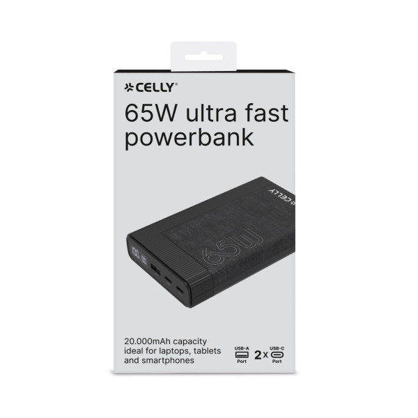 CELLY Power Bank 65W 20000 mAh EVO PRO POWER eksterna baterija slika 3