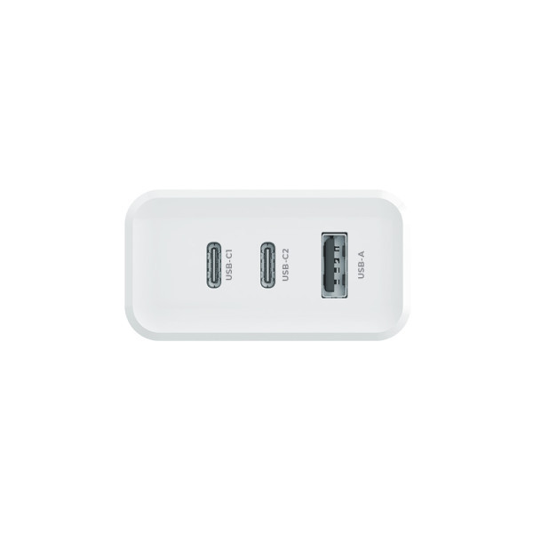 MAXLIFE kućni punjač za telefon od 45W sa dva USB-C i jednim USB-A ulazom WHITE slika 4