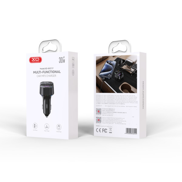 XO transmitter FM Bluetooth MP3 auto punjač 30W BLACK slika 5