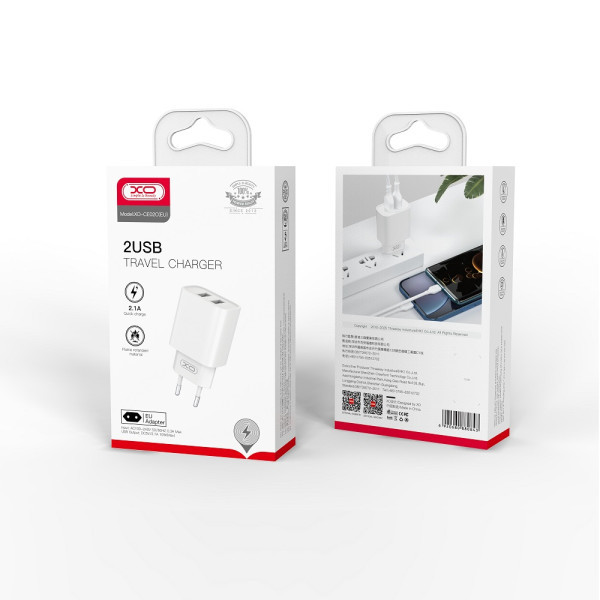 XO kućni punjač 2,1A sa dva USB A konektora slika 5
