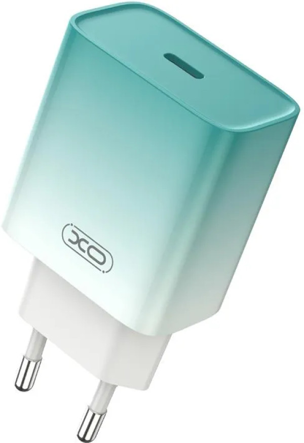 XO kućni punjač od 30W 1x USB-C BLUE-WHITE + cable USB-C - Lightning slika 4