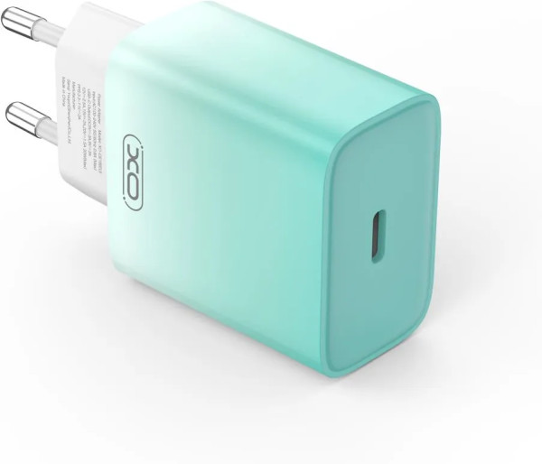 XO kućni punjač od 30W 1x USB-C BLUE-WHITE + cable USB-C - Lightning slika 5
