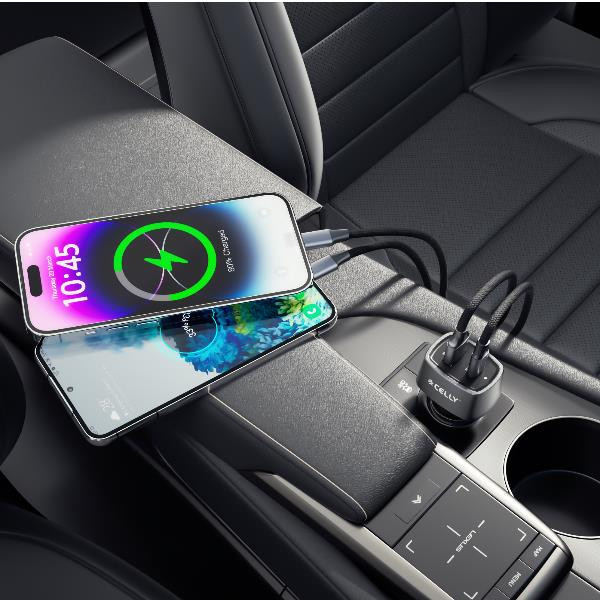 CELLY auto punjač 65W sa USB-C i USB-A portovima slika 4