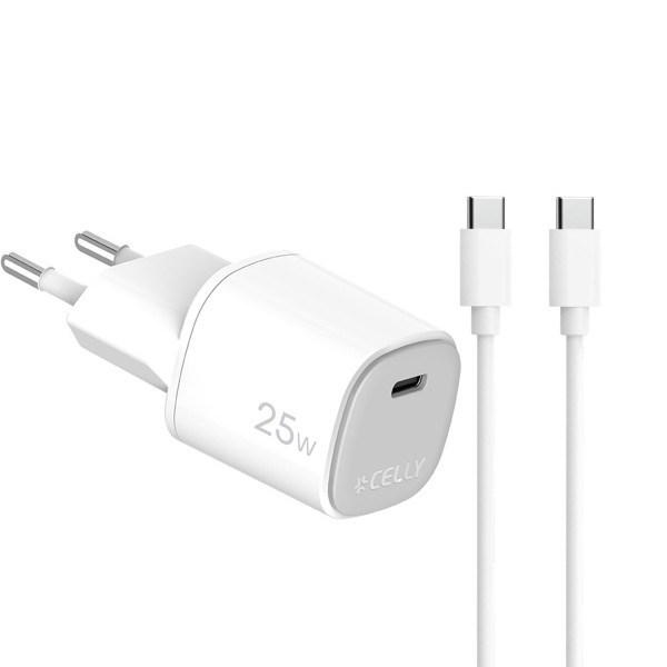 CELLY Kućni punjač od 25W sa USB-C kablom slika 1
