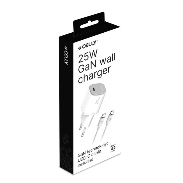 CELLY Kućni punjač od 25W sa USB-C kablom slika 3