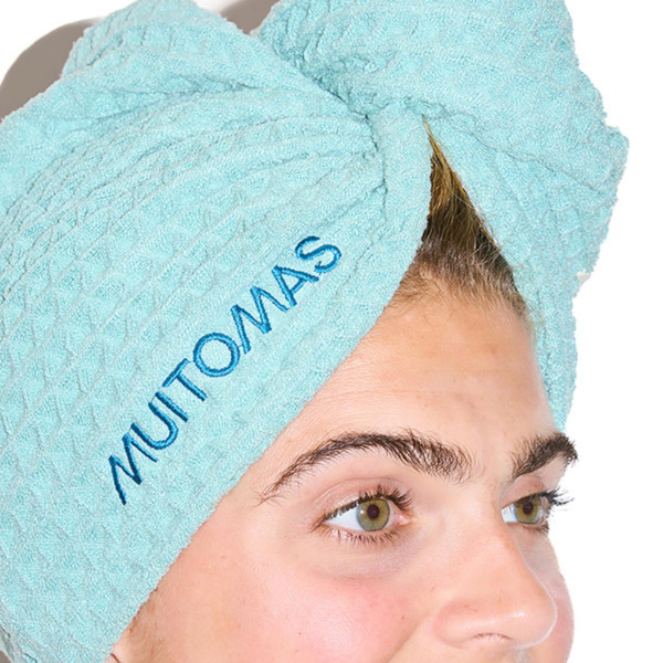 MUITOMAS mikrofiber peškir za kosu u PLAVOJ boji slika 4