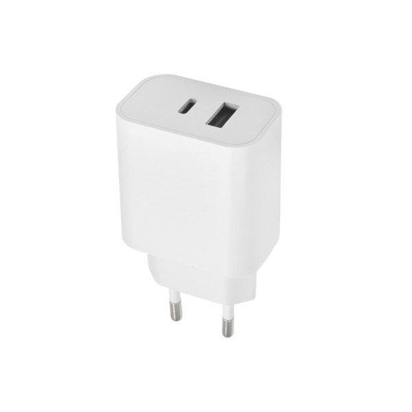MAXLIFE kućni punjač za telefon od 20W sa USB-A i USB-C ulazom WHITE slika 1