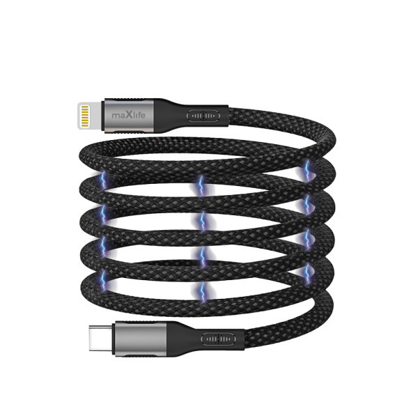 MAXLIFE magnetni kabl sa brzim punjenjem USB-C na Lightning od 27W slika 1