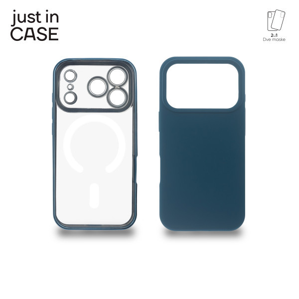 2u1 Extra case MAG MIX PLUS paket maski za telefon za iPhone 17 Pro PLAVI slika 1