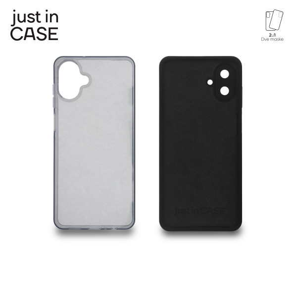 2u1 Extra case MIX paket maski za telefon za Samsung A07 CRNI slika 3