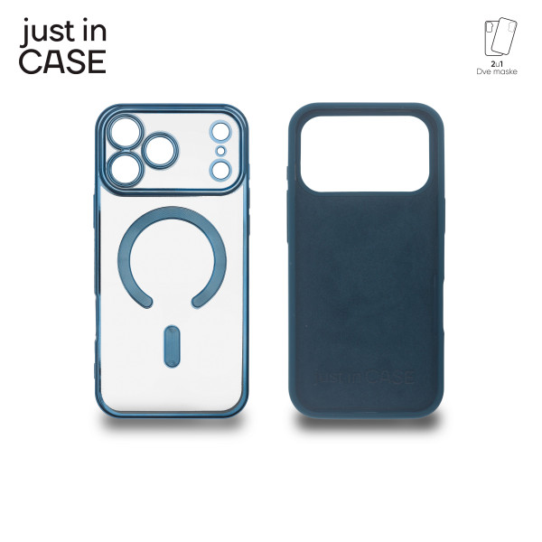 2u1 Extra case MAG MIX PLUS paket maski za telefon za iPhone 17 Pro Max PLAVI slika 4