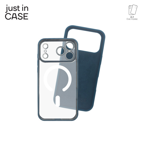 2u1 Extra case MAG MIX PLUS paket maski za telefon za iPhone 17 Pro Max PLAVI slika 3