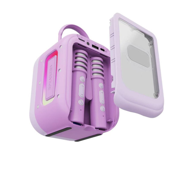 CELLY PARTYKIDS2 Bežični zvučnik sa 2 mikrofona LjUBIČASTI slika 3