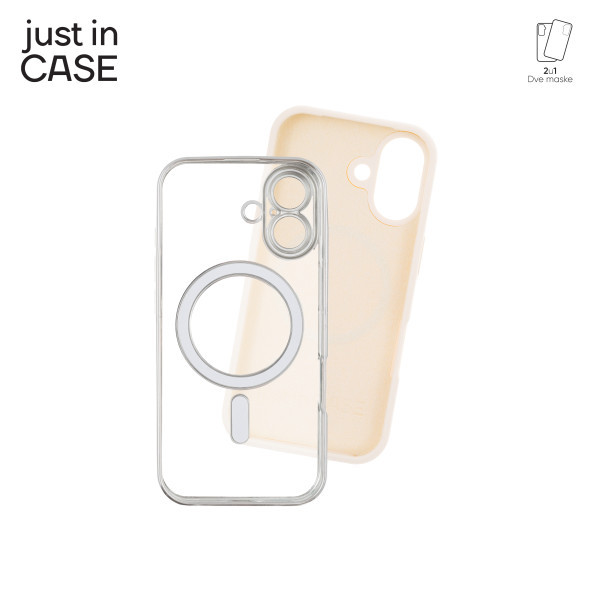 2u1 Extra case MAG MIX PLUS paket maski za telefon za iPhone 17 SREBRNI slika 4