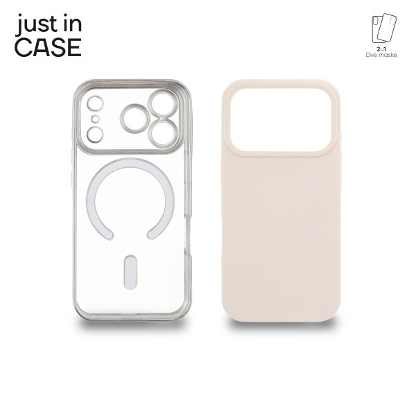 2u1 Extra case MAG MIX PLUS paket maski za telefon za iPhone 17 Pro SREBRNI slika 1