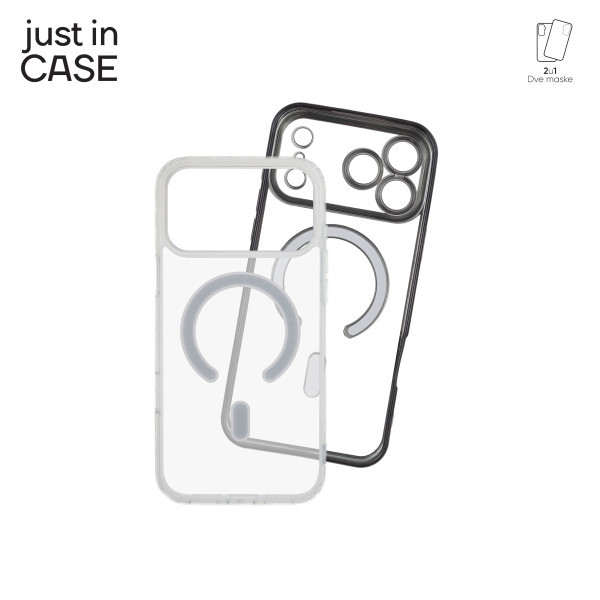 2u1 Extra case MAG MIX paket maski za telefon za iPhone 17 Pro Max CRNI slika 3