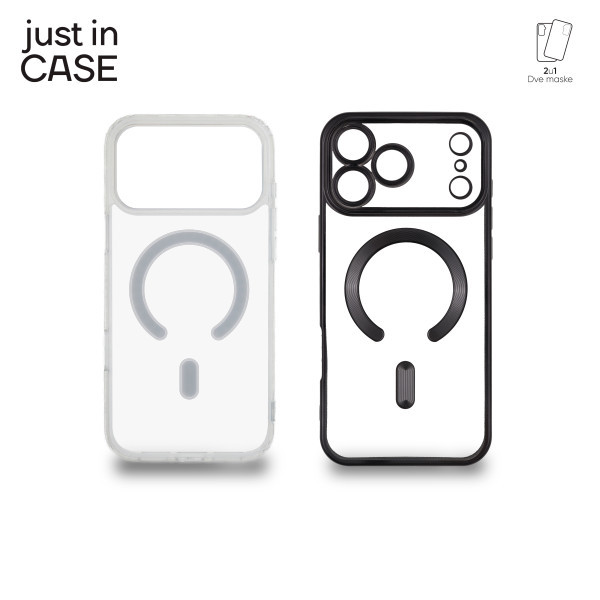 2u1 Extra case MAG MIX paket maski za telefon za iPhone 17 Pro Max CRNI slika 1