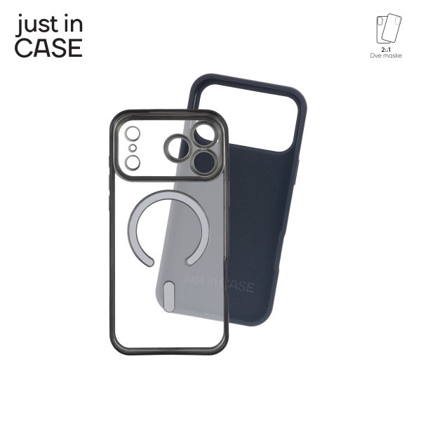 2u1 Extra case MAG MIX PLUS paket maski za telefon za iPhone 17 Pro Max CRNI slika 4