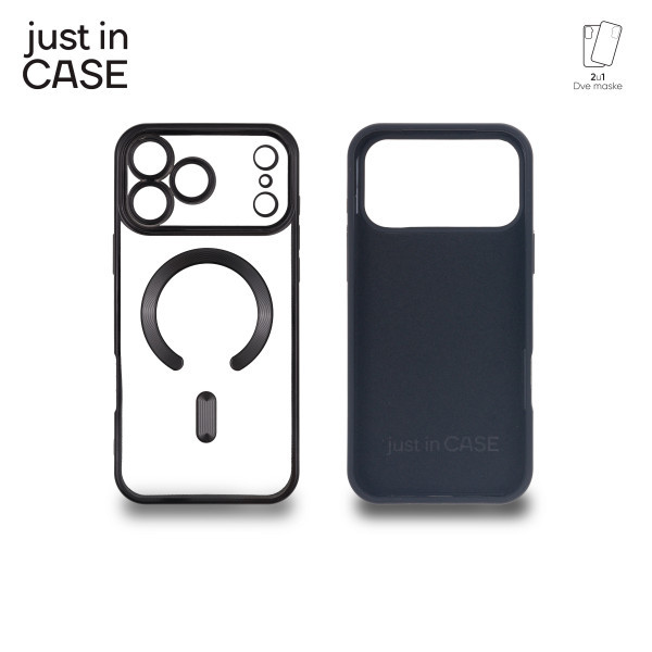 2u1 Extra case MAG MIX PLUS paket maski za telefon za iPhone 17 Pro Max CRNI slika 3