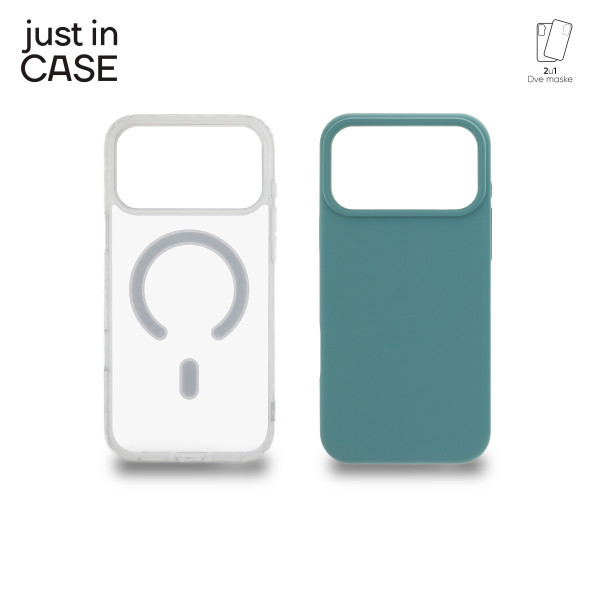 2u1 Extra case MAG MIX PLUS paket maski za telefon za iPhone 17 Pro Max ZELENI slika 1