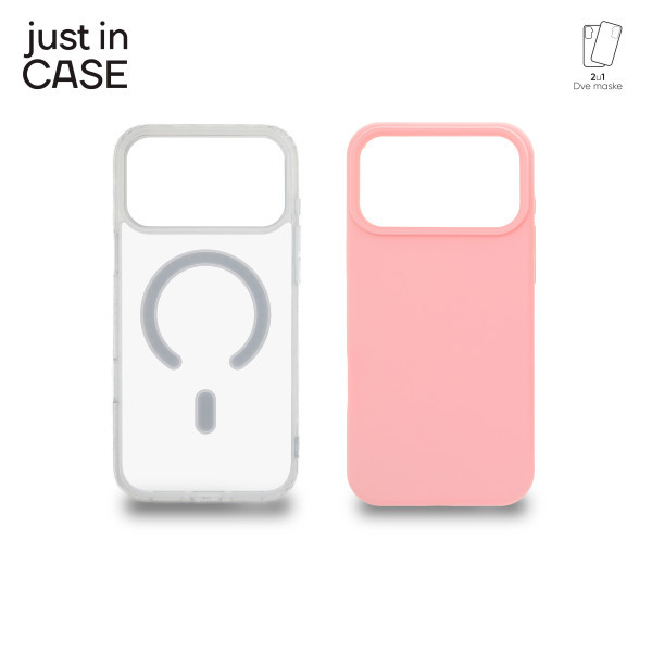 2u1 Extra case MAG MIX PLUS paket maski za telefon za iPhone 17 Pro Max PINK slika 1
