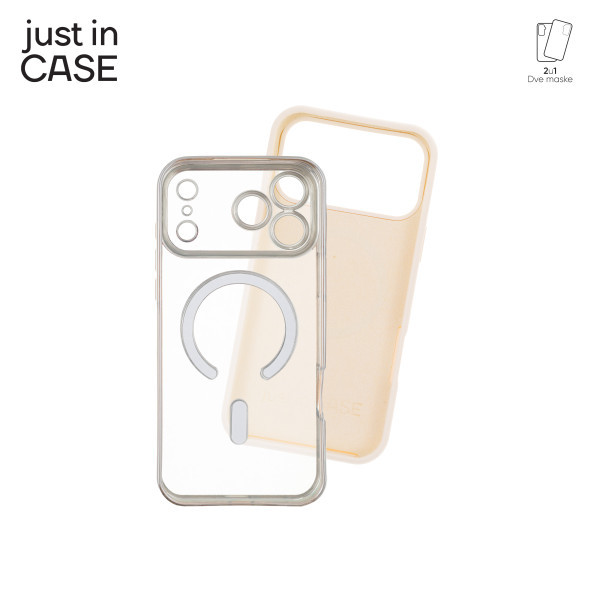 2u1 Extra case MAG MIX PLUS paket maski za telefon za iPhone 17 Pro Max SREBRNI slika 4