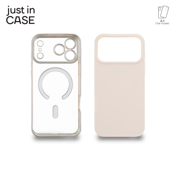 2u1 Extra case MAG MIX PLUS paket maski za telefon za iPhone 17 Pro Max SREBRNI slika 1