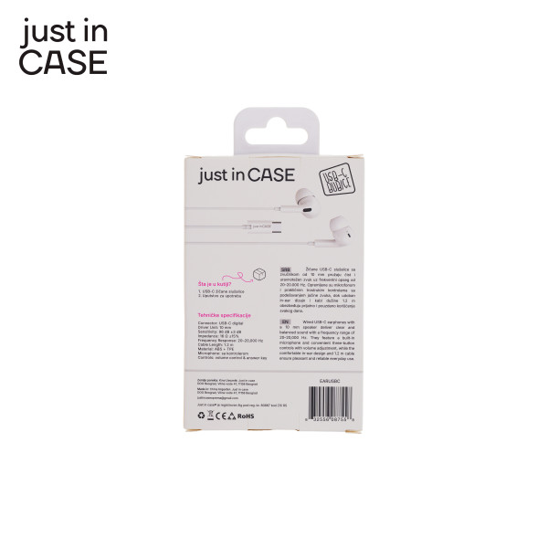 Just in CASE žičane slušalice sa USB-C konektorom slika 4