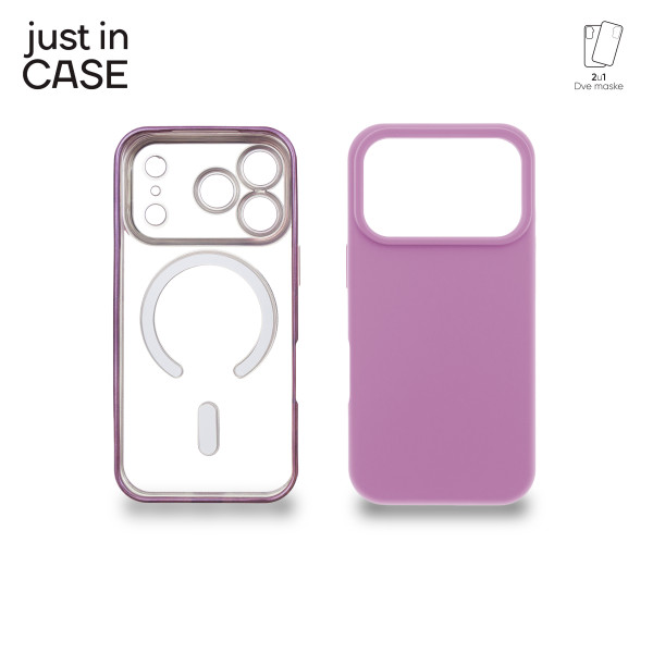 2u1 Extra case MAG MIX PLUS paket maski za telefon za iPhone 17 Pro LjUBIČASTI