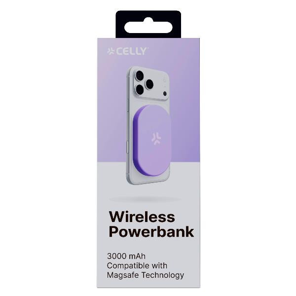 CELLY Minimagsafe Powerbank 3000mAh PURPLE slika 3