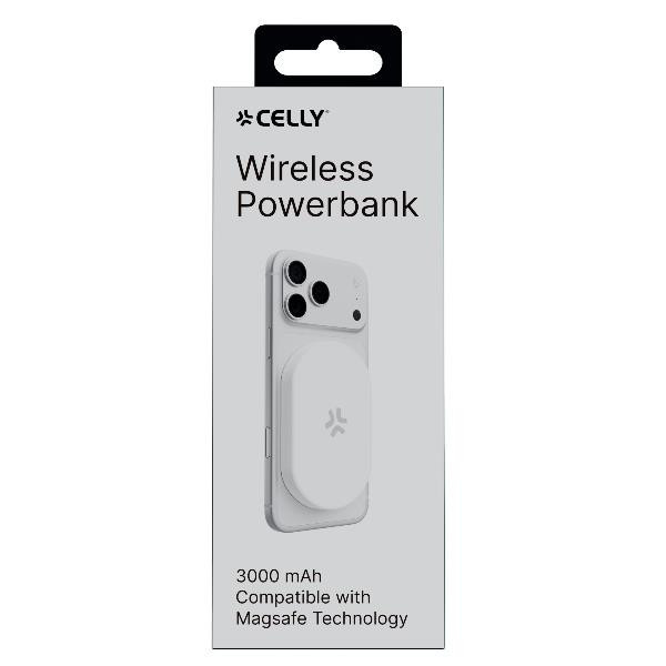 CELLY Minimagsafe Powerbank 3000mAh WHITE slika 3